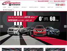 Tablet Screenshot of championnissan.com